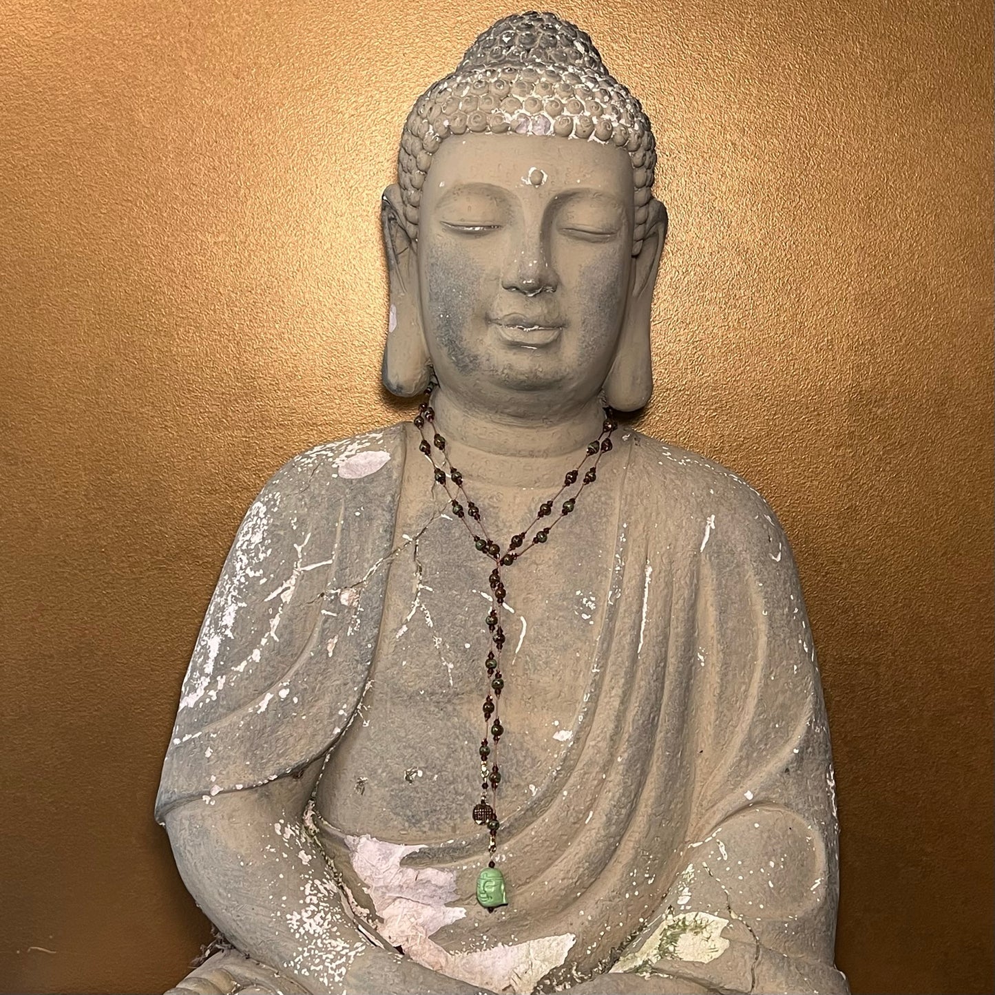 Green Porcelain Buddha Lariat