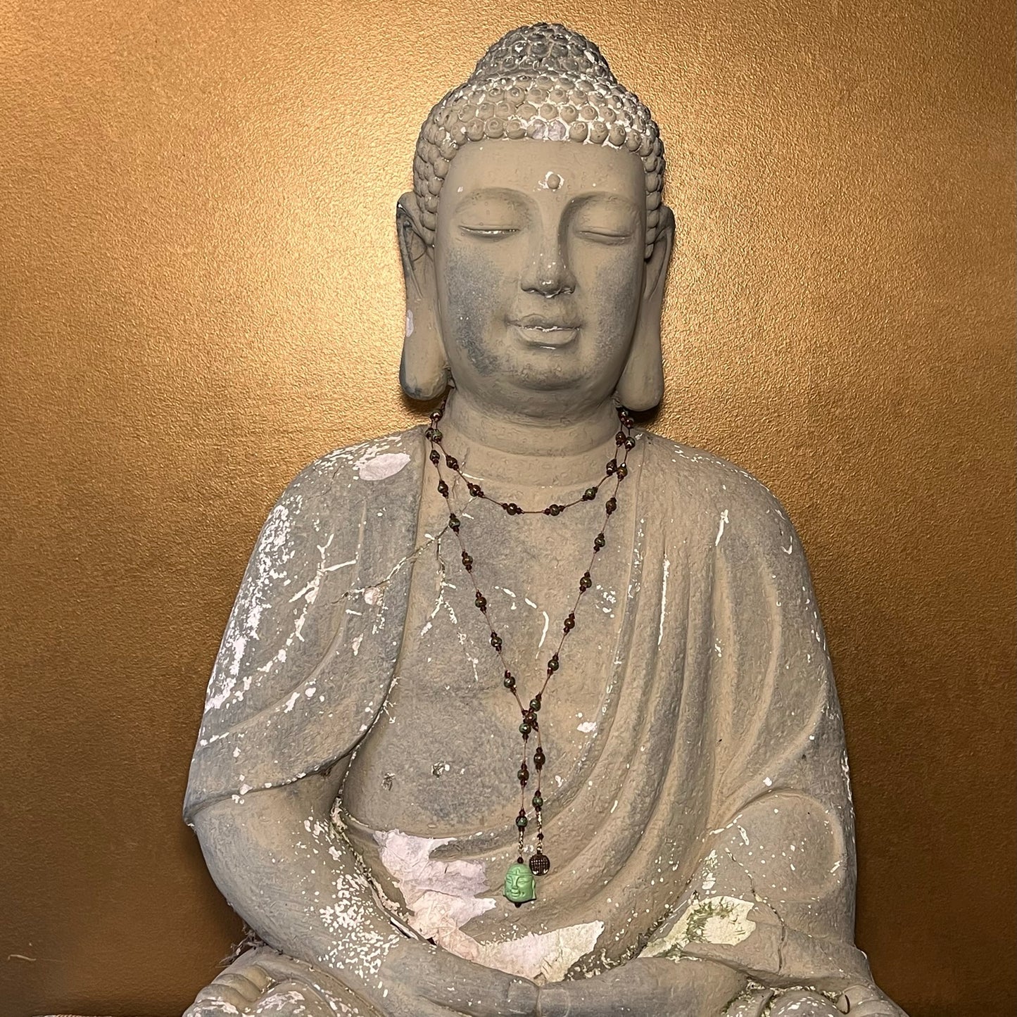 Green Porcelain Buddha Lariat