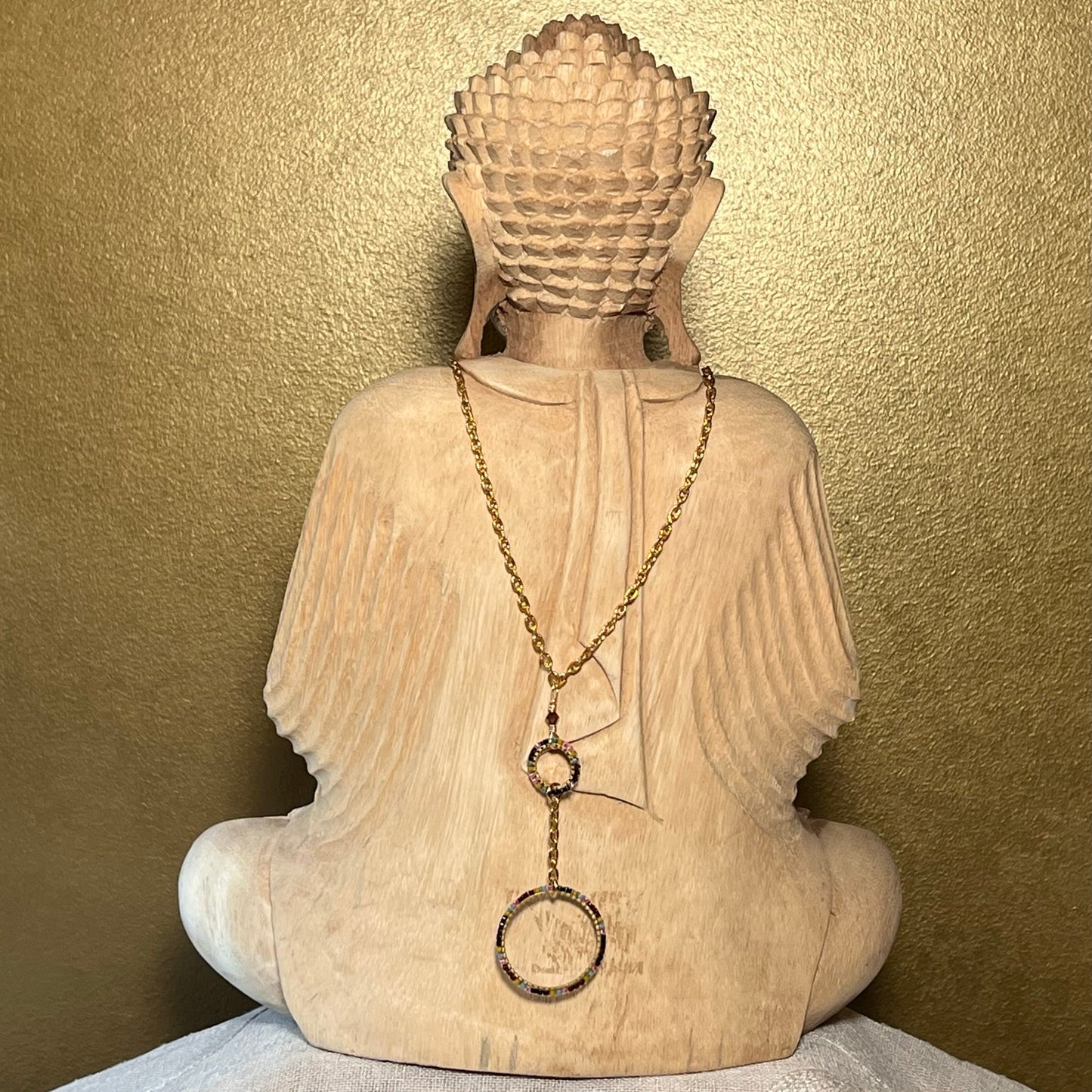 Night Beaded Circle Drop