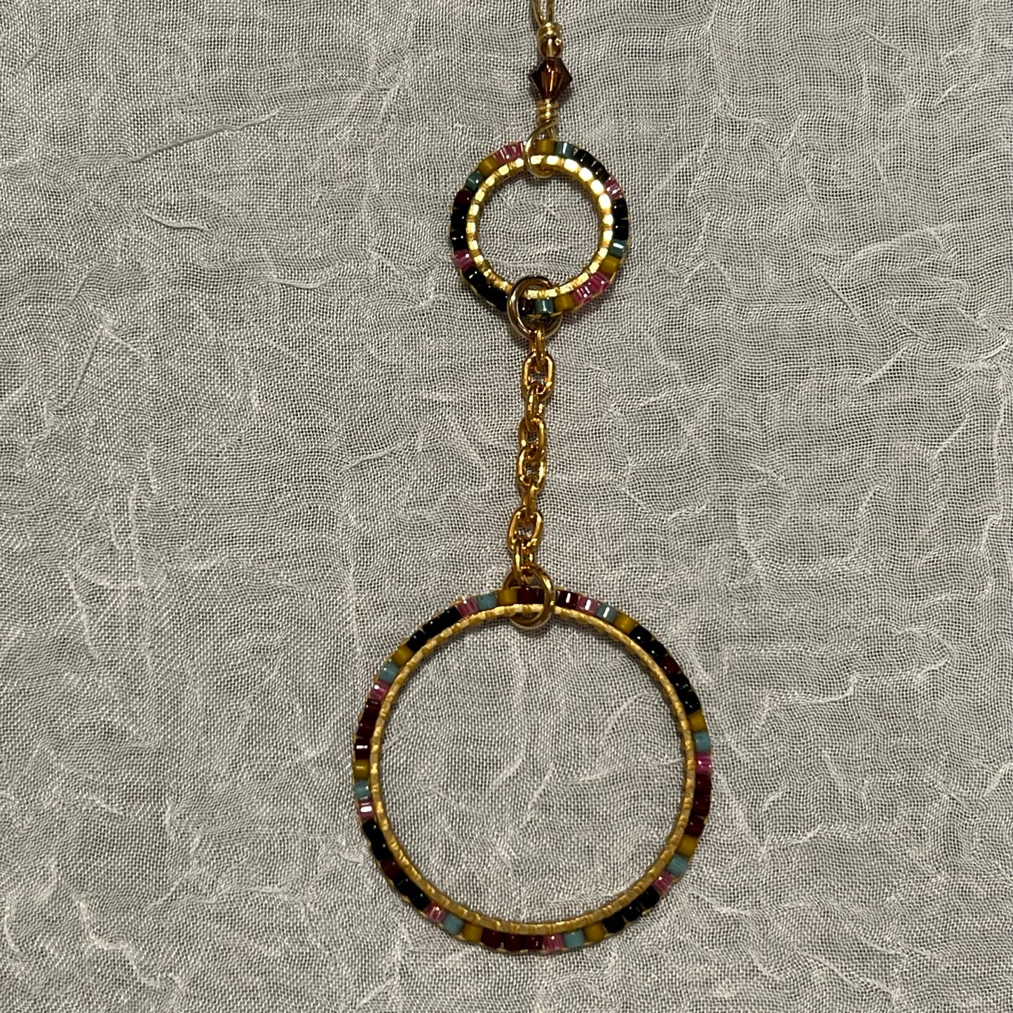 Night Beaded Circle Drop