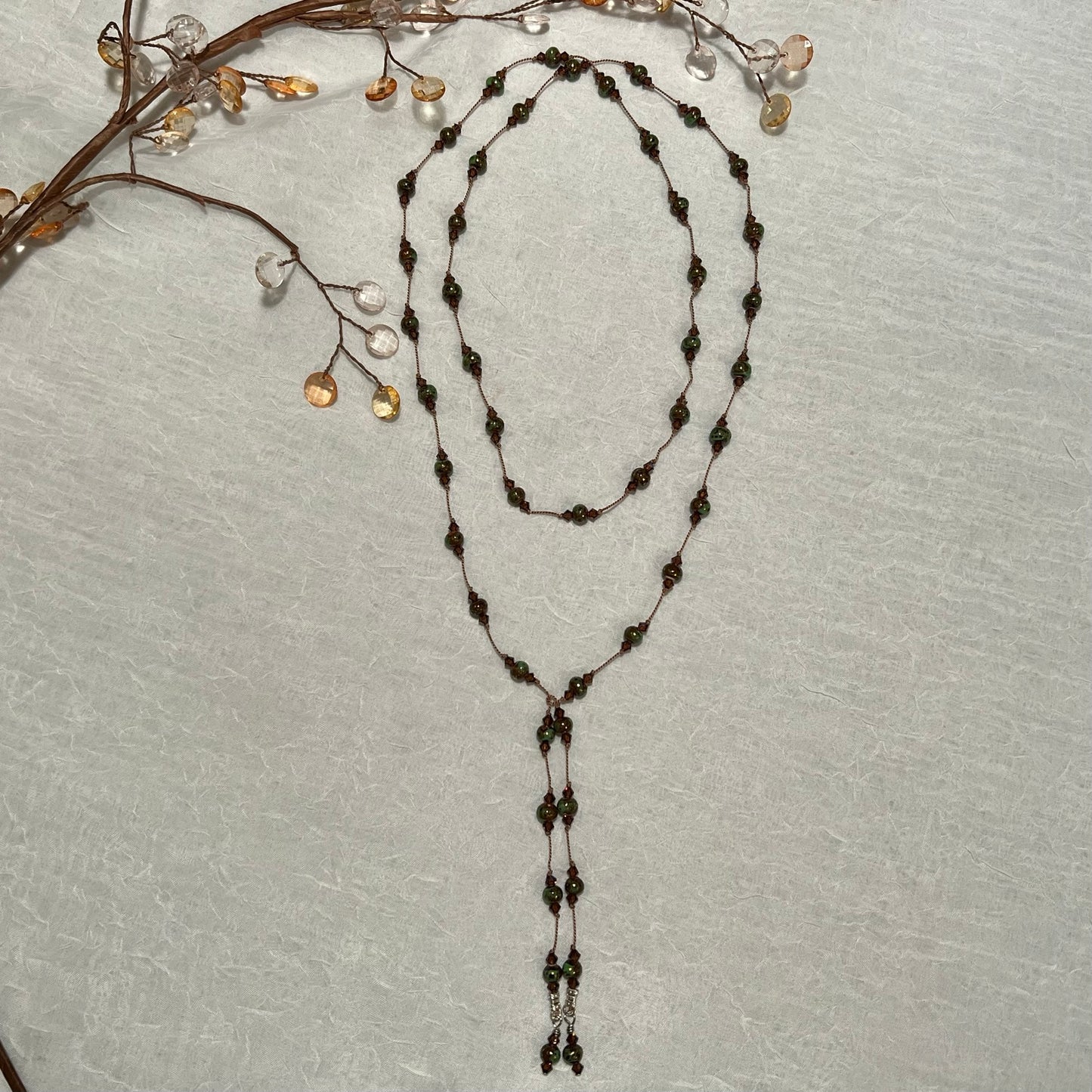 Green Porcelain Lariat
