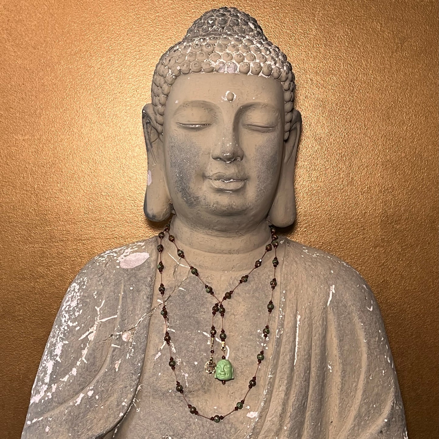 Green Porcelain Buddha Lariat