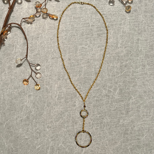 Night Beaded Circle Drop