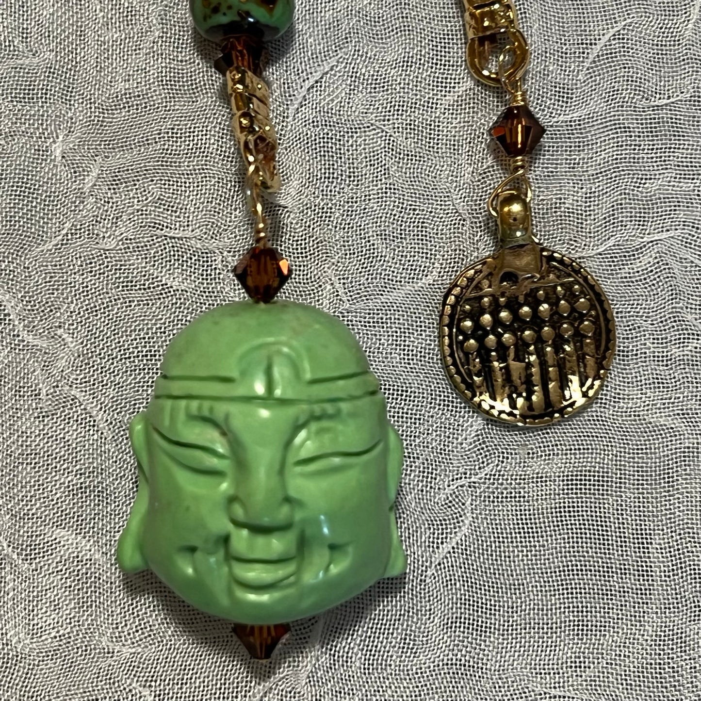 Green Porcelain Buddha Lariat